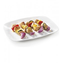 Prato Retangular 33cm por 24cm Grangusto Vidro Opalino Bormioli Rocco
